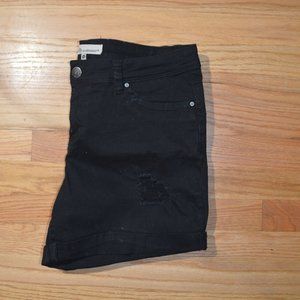 Black Jean shorts